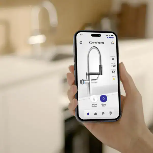 Blanco App zur Steuerung des Wasserhahns